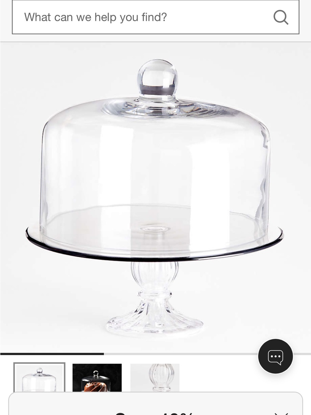 Clear Glass Cake Stand with Dome Cover - Transparent